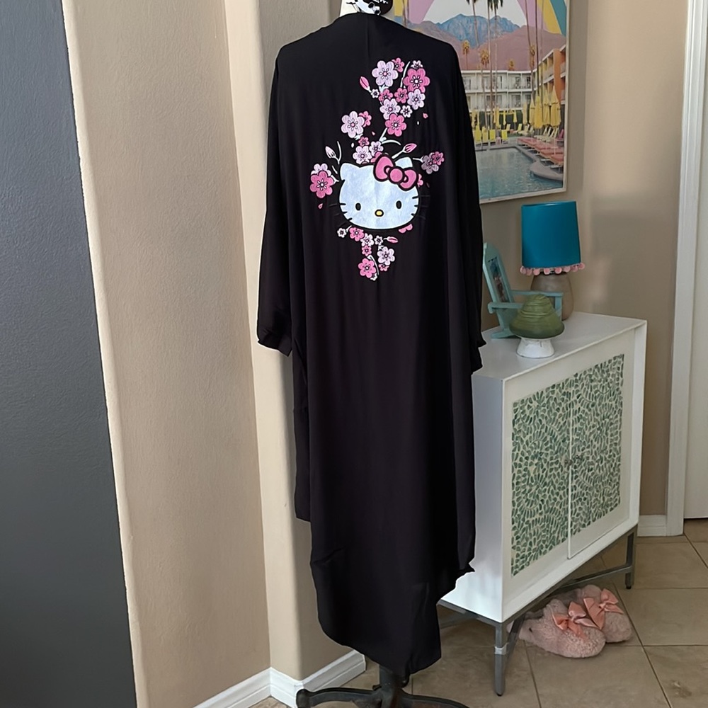 Hello Kitty Black Kimono Jacket